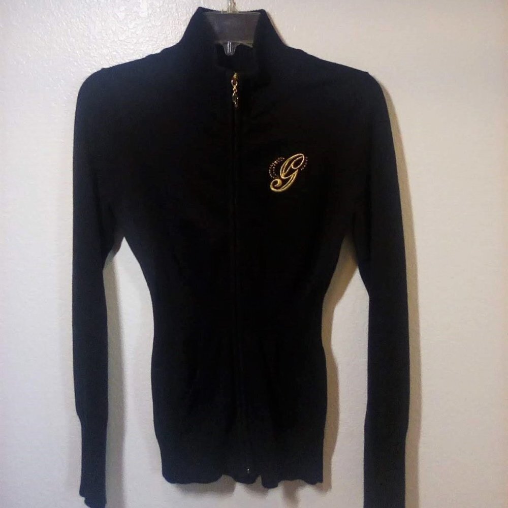 Guess sweater Jacket with g charm Sz M